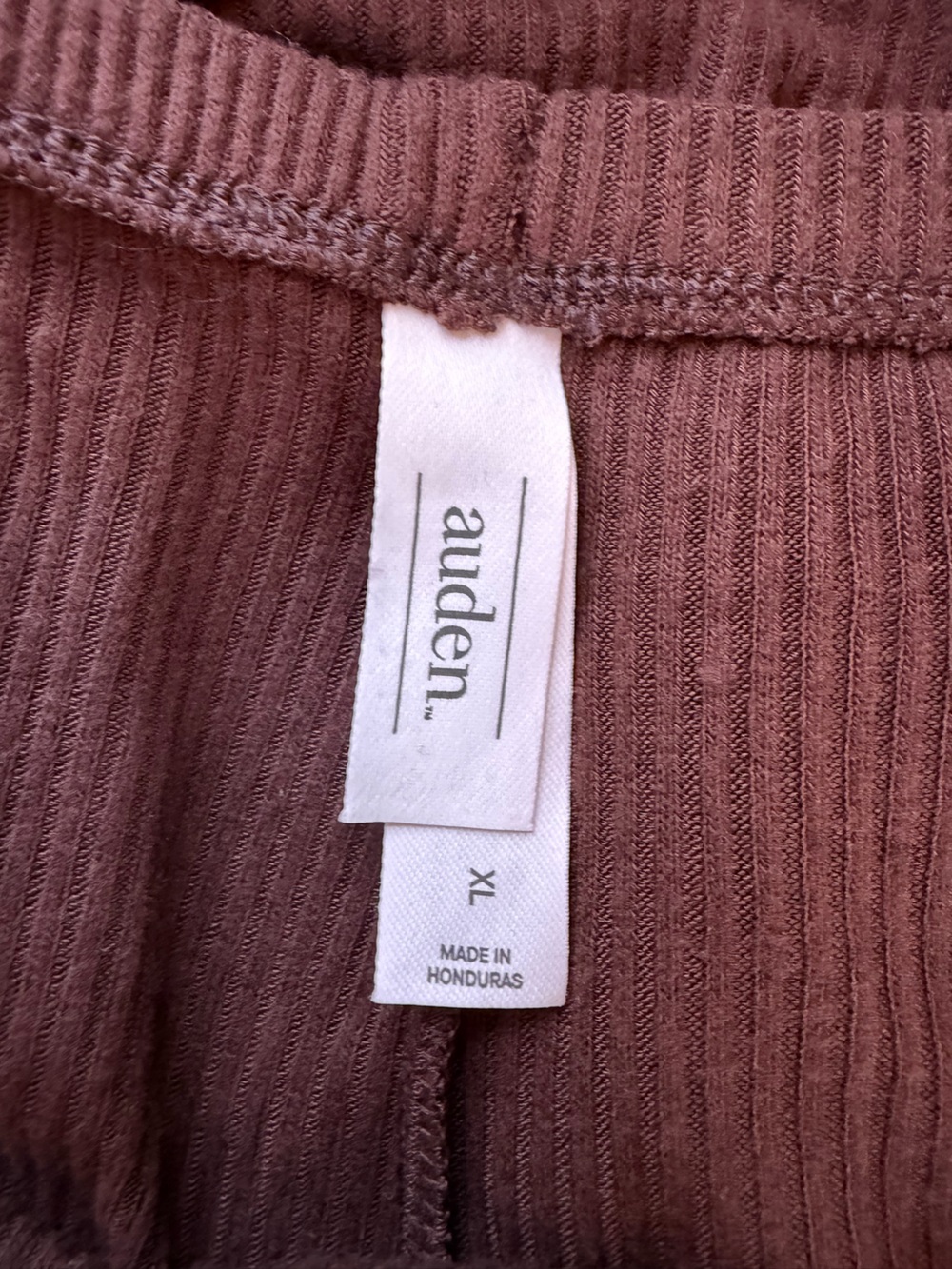 Auden ribbed mocha brown lounge pants, NWOT - Picture 3 of 4